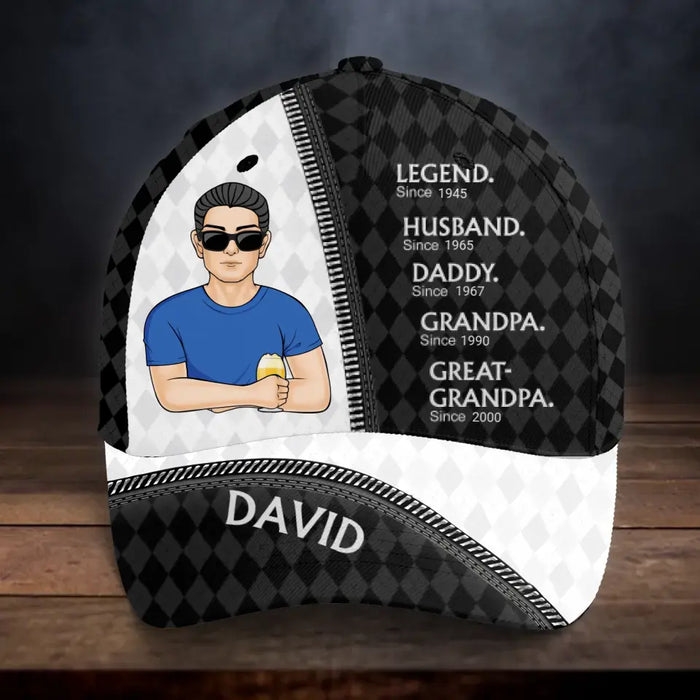 Custom Personalized Grandpa Baseball Cap - Gift Idea For Father's Day/ Daddy/ Grandpa