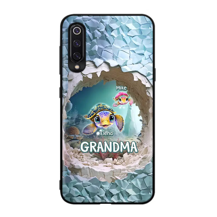 Custom Personalized Turtle Phone Case - Upto 10 Kids - Mother's Day Gift Idea For Grandma - Case for Xiaomi/Huawei/Oppo
