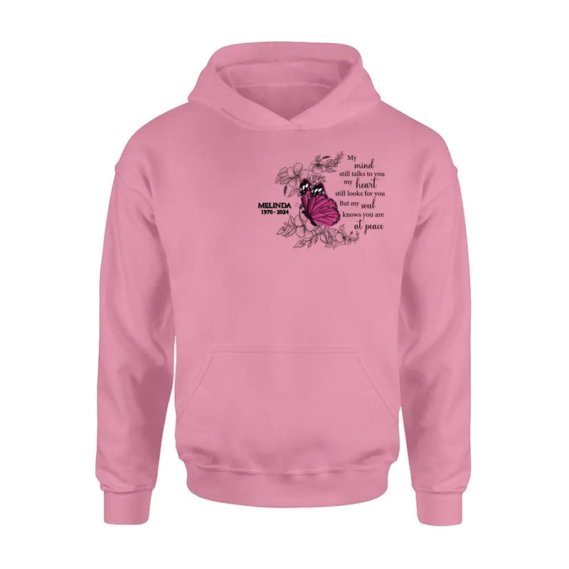 Personalized Butterfly Memorial T-shirt - Bereavement Gift For Loss of Family Members