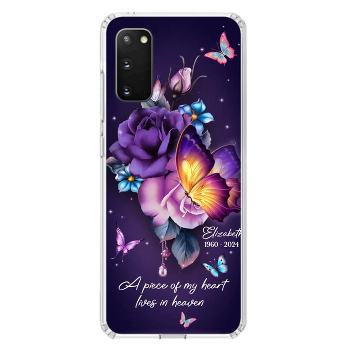 Custom Personalized Butterfly Memorial Phone Case - Memorial Gift Idea - Case for iPhone/Samsung