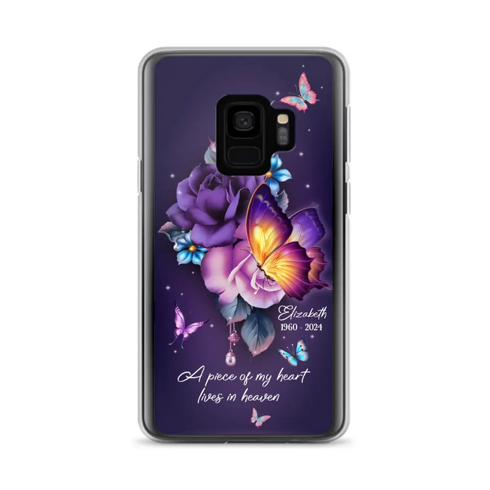 Custom Personalized Butterfly Memorial Phone Case - Memorial Gift Idea - Case for iPhone/Samsung