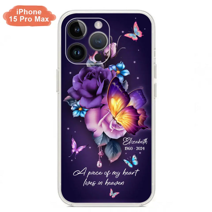 Custom Personalized Butterfly Memorial Phone Case - Memorial Gift Idea - Case for iPhone/Samsung