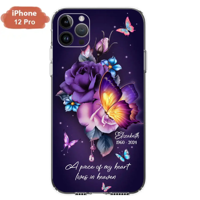 Custom Personalized Butterfly Memorial Phone Case - Memorial Gift Idea - Case for iPhone/Samsung