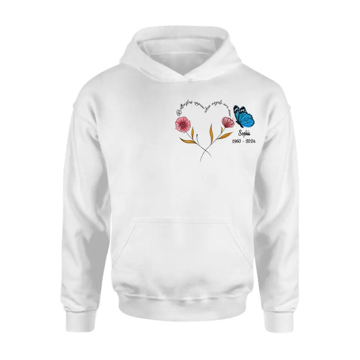 Custom Personalized Memorial Shirt/Hoodie - Memorial Gift Idea for Mother's Day/Father's Day - Butterflies Appear When Angels Are Near