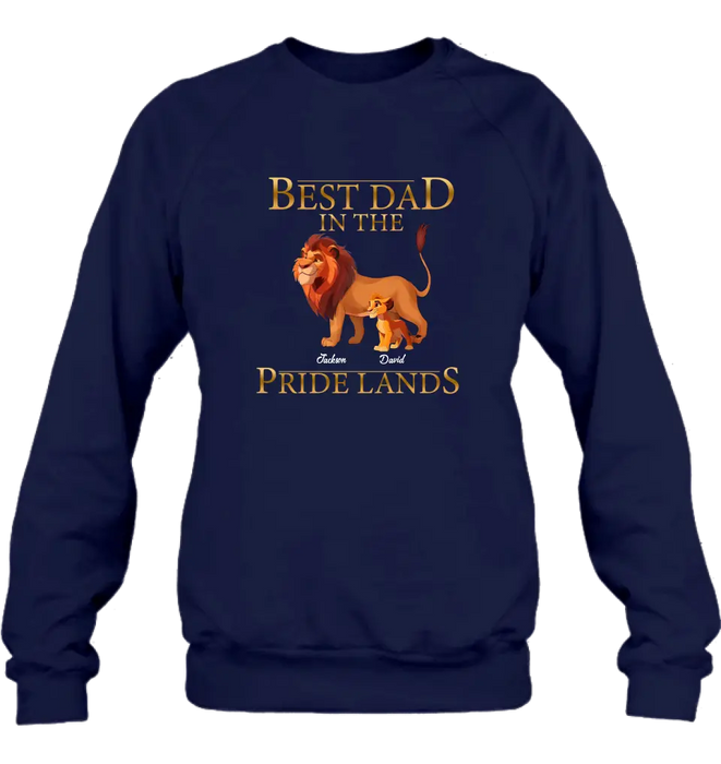 Custom Personalized Lion Shirt/Hoodie - Upto 7 Children - Father's Day Gift Idea - Best Dad In The Pride Lands