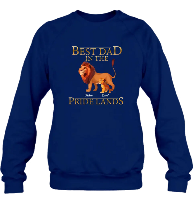 Custom Personalized Lion Shirt/Hoodie - Upto 7 Children - Father's Day Gift Idea - Best Dad In The Pride Lands