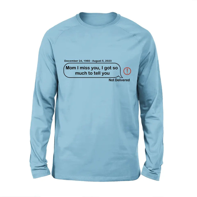 Personalized Memorial Dad Mom Shirt/Hoodie - Memorial Gift For Family Member - Custom Your Message - I Miss You