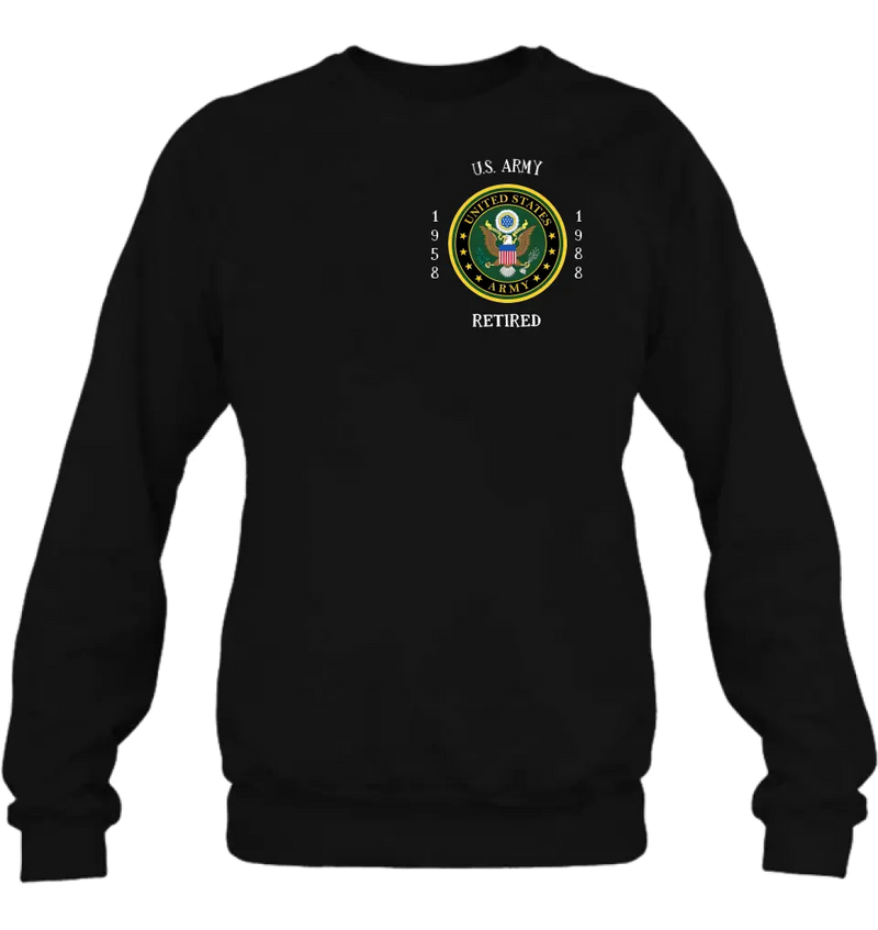 Personalized Retired Veteran Shirt/Hoodie - Father's Day Gift Idea for Veteran