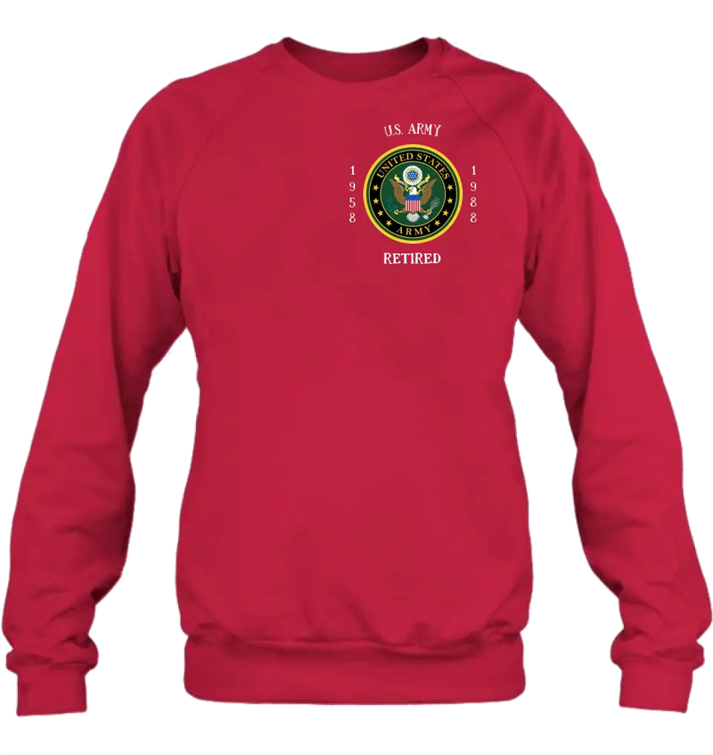 Personalized Retired Veteran Shirt/Hoodie - Father's Day Gift Idea for Veteran