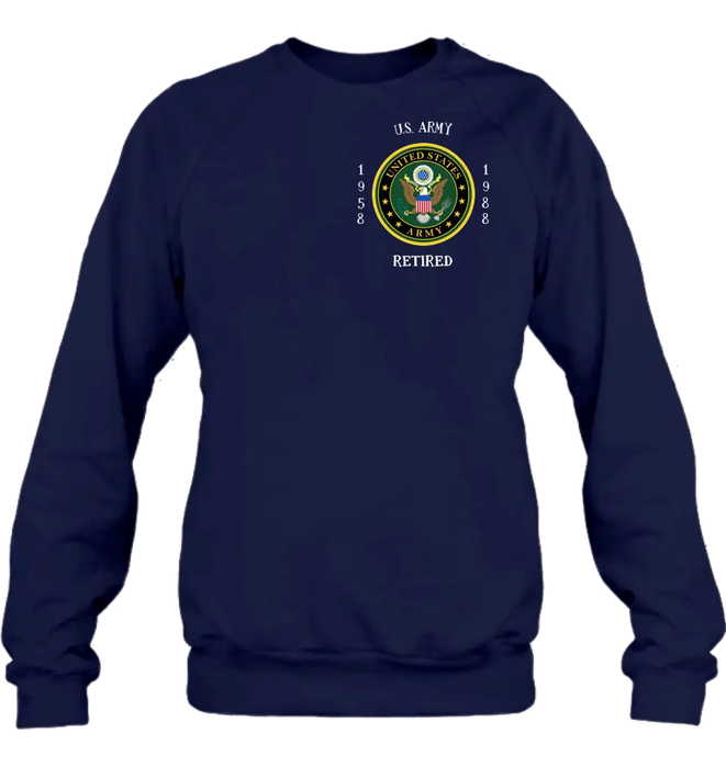 Custom Personalized Retired Veteran Shirt/Hoodie - Father's Day Gift Idea for Veteran