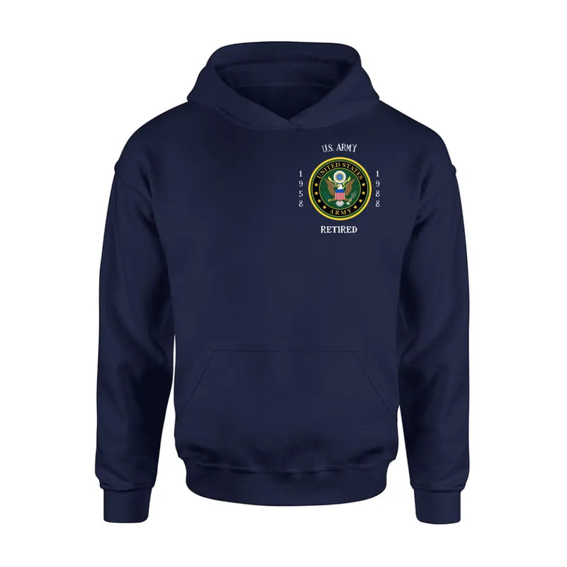 Personalized Retired Veteran Shirt/Hoodie - Father's Day Gift Idea for Veteran