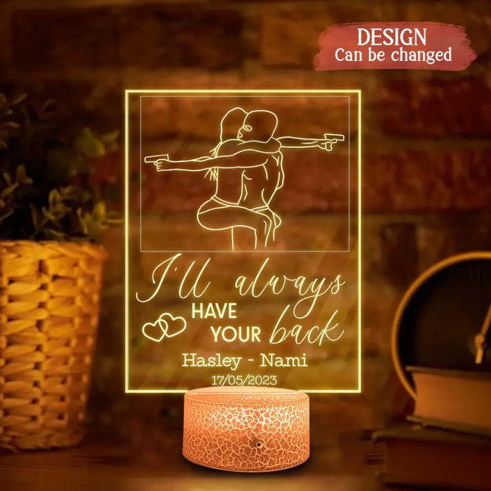 Custom Personalized Couple Acrylic Night Light - Gift Idea for Couple - Partners In Crime For Life