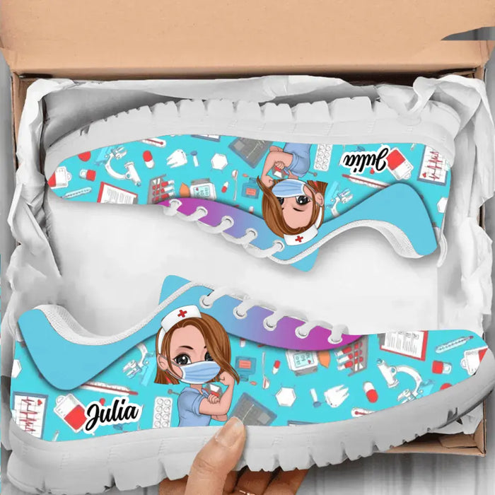 Custom Personalized Nurse Sneakers - Gift Idea For Nurses/Friends