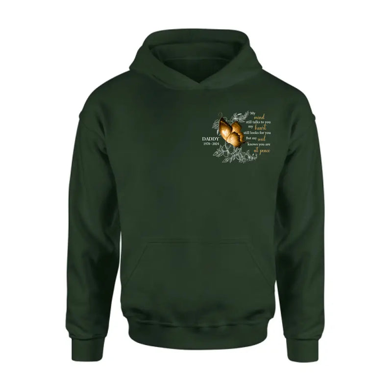 Personalized Memorial Shirt/Hoodie - Memorial Gift Idea for Mother's Day/Father's Day - My Mind Still Talks To You