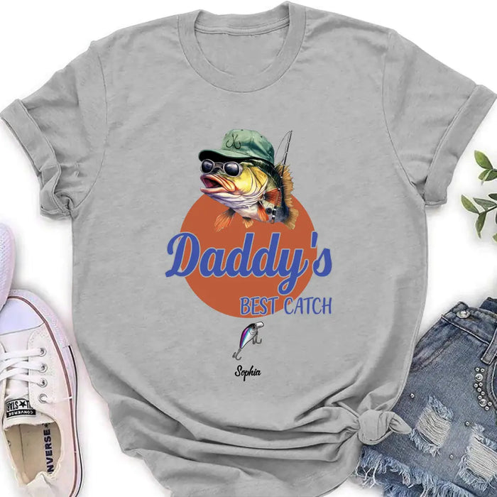 Custom Personalized Fishing Shirt/Hoodie - Upto 6 Fishing Lures - Father's Day Gift Idea for Fishing Lovers - Daddy's Best Catch