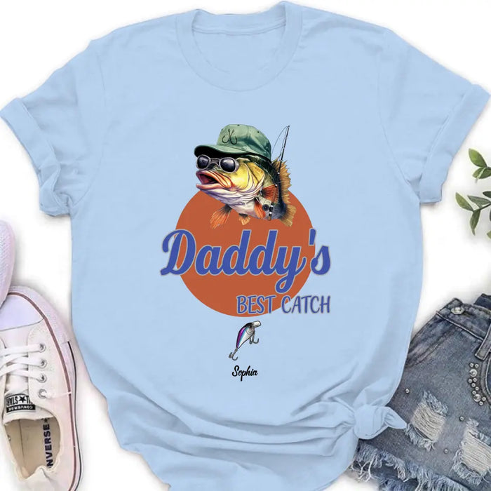 Custom Personalized Fishing Shirt/Hoodie - Upto 6 Fishing Lures - Father's Day Gift Idea for Fishing Lovers - Daddy's Best Catch