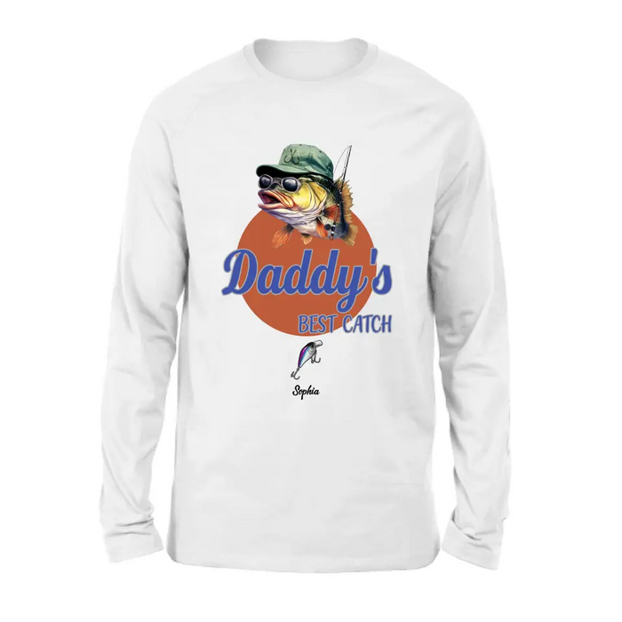 Custom Personalized Fishing Shirt/Hoodie - Upto 6 Fishing Lures - Father's Day Gift Idea for Fishing Lovers - Daddy's Best Catch