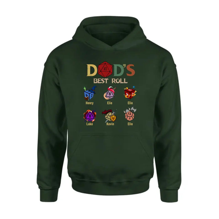 Custom Personalized Dad's Best Roll Shirt/Hoodie -  Gift Idea for Father's Day - Upto 6 Kids