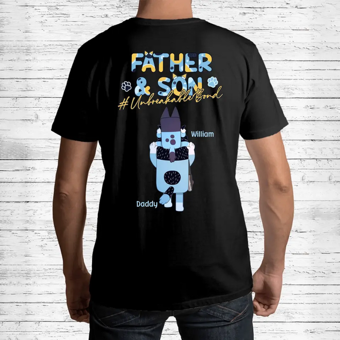 Custom Personalized Father Kid/Adult T-shirt - Upto 5 Kids - Father's Day Gift Idea - Father & Son/Daughter Unbreakable Bond