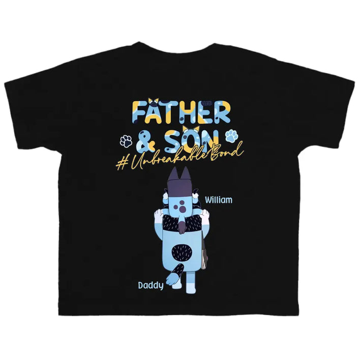 Custom Personalized Father Kid/Adult T-shirt - Upto 5 Kids - Father's Day Gift Idea - Father & Son/Daughter Unbreakable Bond