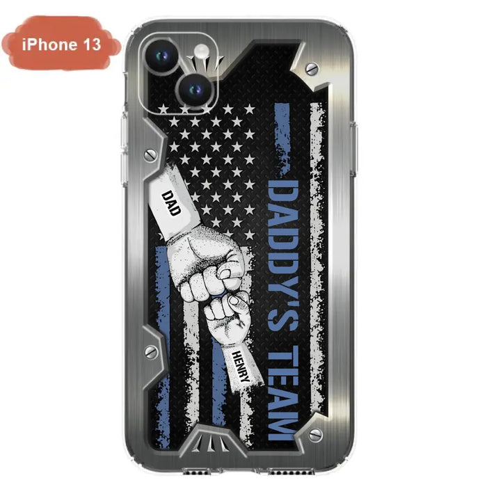 Custom Personalized Daddy's Team Phone Case - Father's Day Gift Idea For Dad/ Grandpa - Case for iPhone/ Samsung