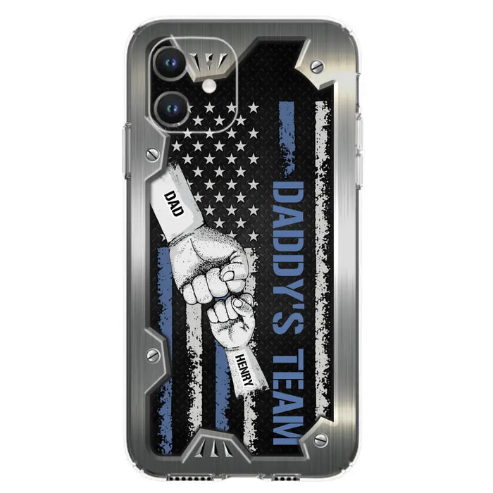 Custom Personalized Daddy's Team Phone Case - Father's Day Gift Idea For Dad/ Grandpa - Case for iPhone/ Samsung