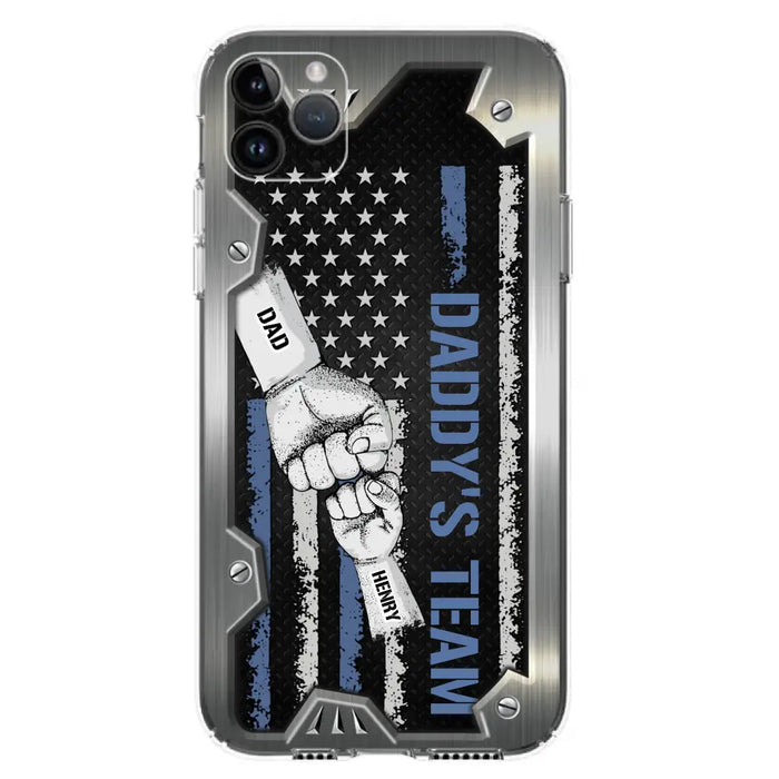 Custom Personalized Daddy's Team Phone Case - Father's Day Gift Idea For Dad/ Grandpa - Case for iPhone/ Samsung