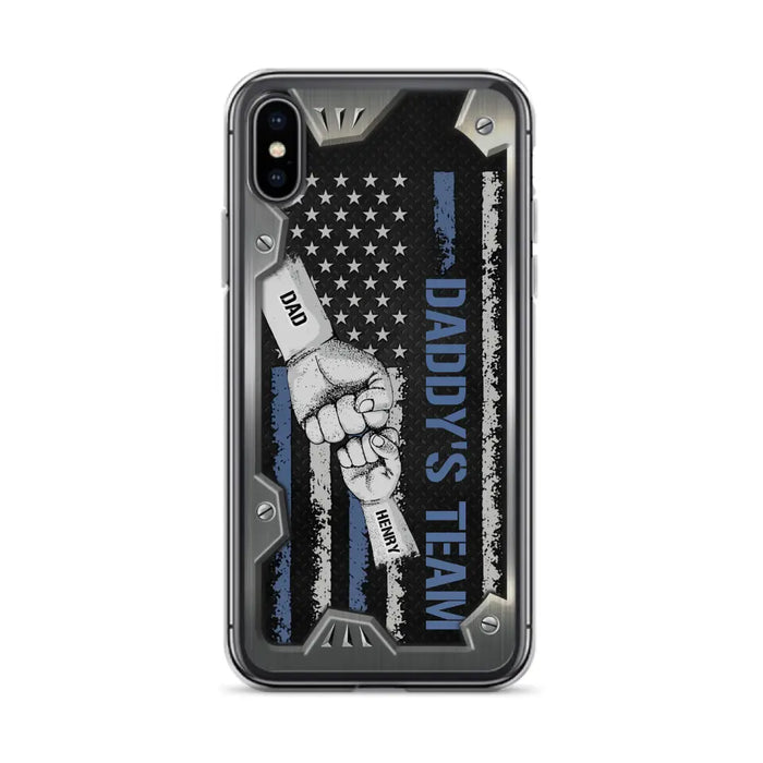 Custom Personalized Daddy's Team Phone Case - Father's Day Gift Idea For Dad/ Grandpa - Case for iPhone/ Samsung