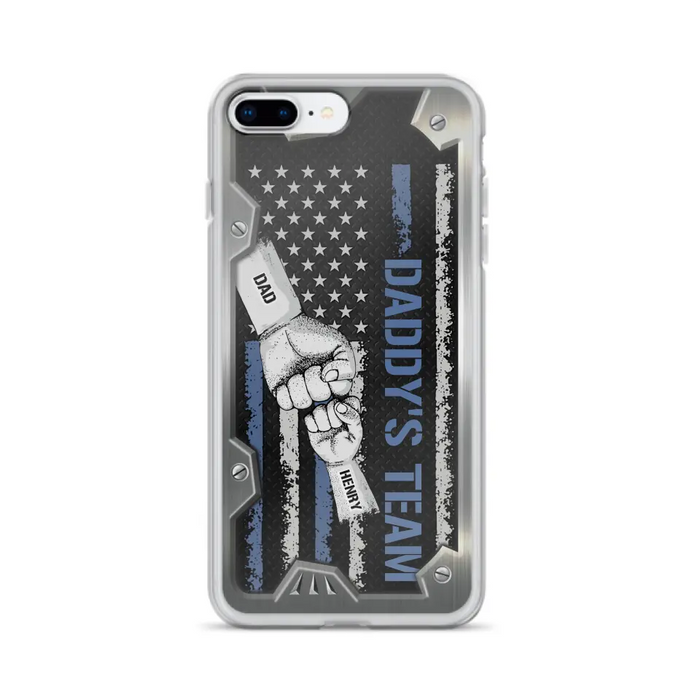 Custom Personalized Daddy's Team Phone Case - Father's Day Gift Idea For Dad/ Grandpa - Case for iPhone/ Samsung