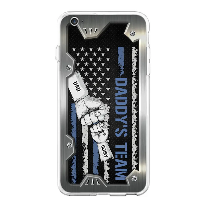 Custom Personalized Daddy's Team Phone Case - Father's Day Gift Idea For Dad/ Grandpa - Case for iPhone/ Samsung