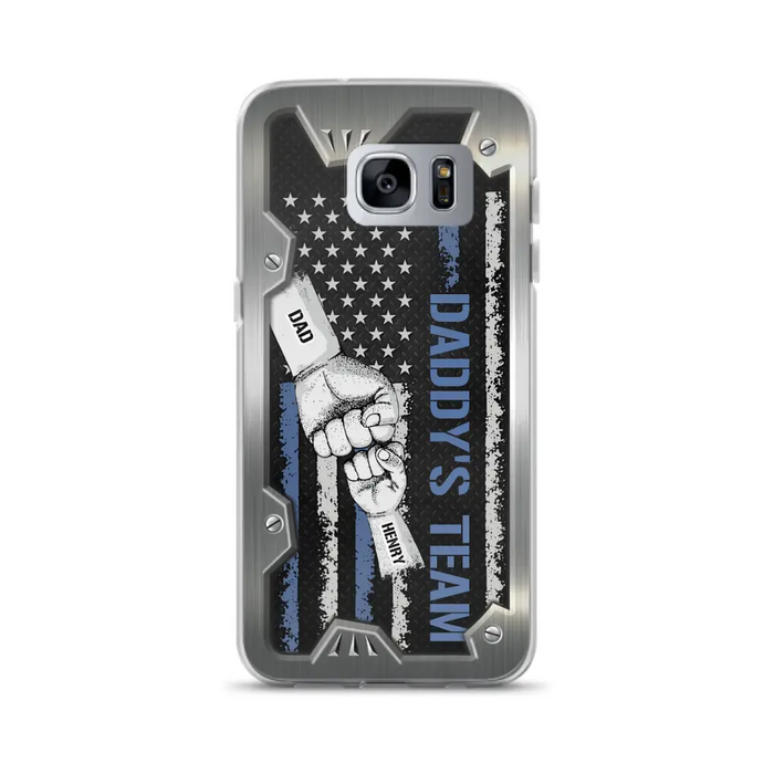 Custom Personalized Daddy's Team Phone Case - Father's Day Gift Idea For Dad/ Grandpa - Case for iPhone/ Samsung