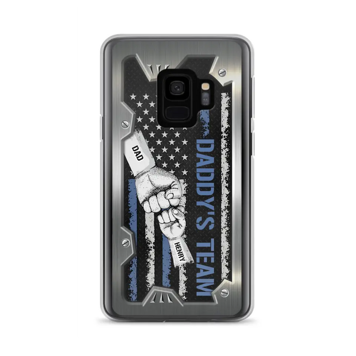 Custom Personalized Daddy's Team Phone Case - Father's Day Gift Idea For Dad/ Grandpa - Case for iPhone/ Samsung