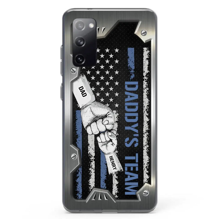 Custom Personalized Daddy's Team Phone Case - Father's Day Gift Idea For Dad/ Grandpa - Case for iPhone/ Samsung