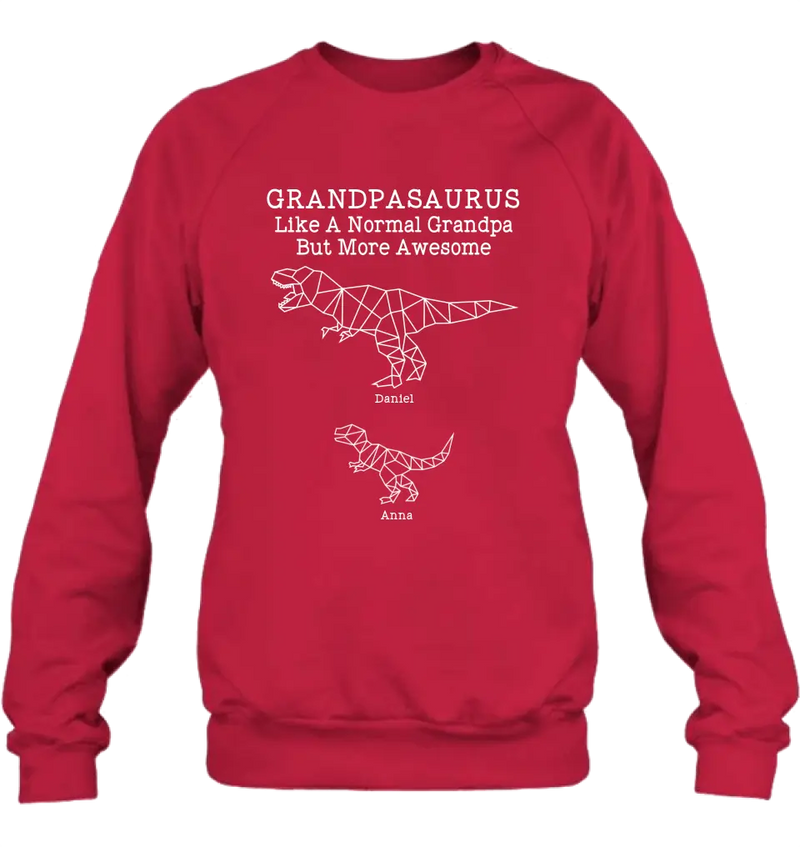 Personalized Dinosaur T-Shirt - Gift For Father's Day - Grandpasaurus Like A Normal Grandpa But More Awesome