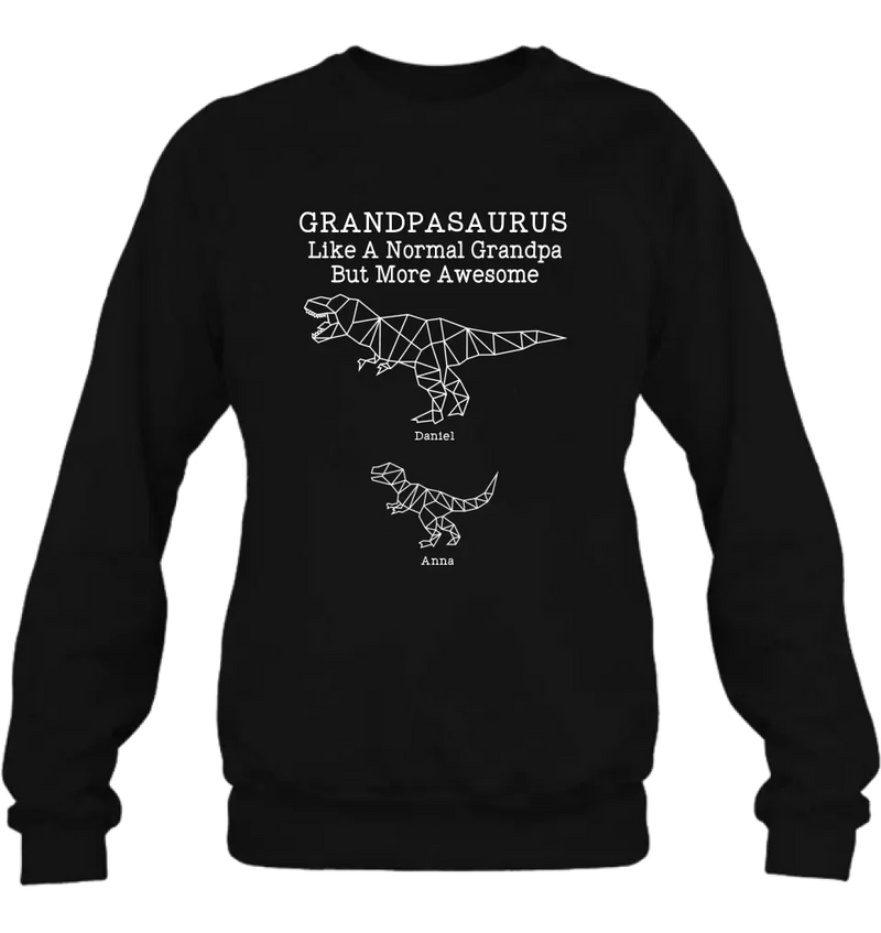 Personalized Dinosaur T-Shirt - Gift For Father's Day - Grandpasaurus Like A Normal Grandpa But More Awesome