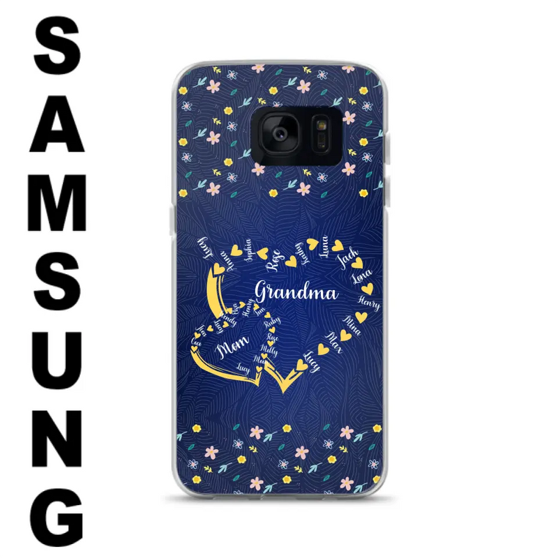 Personalized Grandma Mom Phone Case - Gift Idea For Mother's Day - Up to 12 Kids - Case For iPhone And Samsung