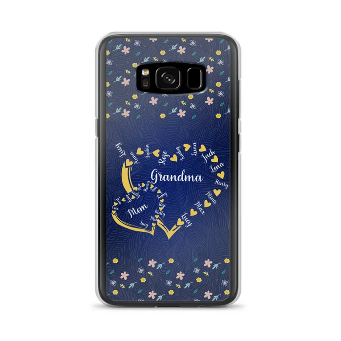 Custom Personalized Grandma Mom Phone Case - Gift Idea For Mother's Day - Upto 12 Kids - Case For iPhone And Samsung