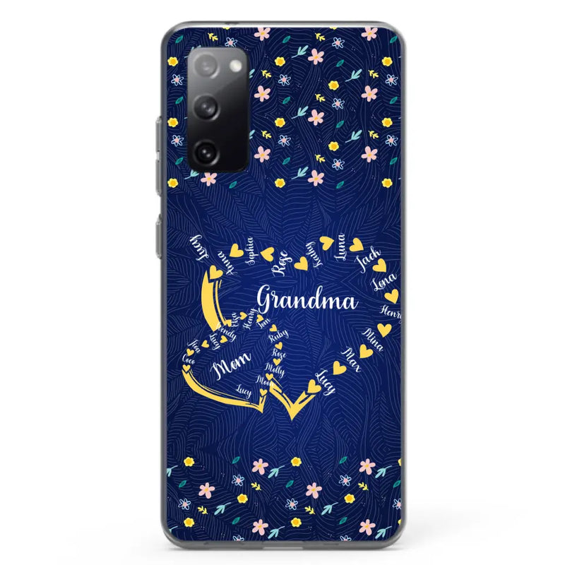 Personalized Grandma Mom Phone Case - Gift Idea For Mother's Day - Up to 12 Kids - Case For iPhone And Samsung