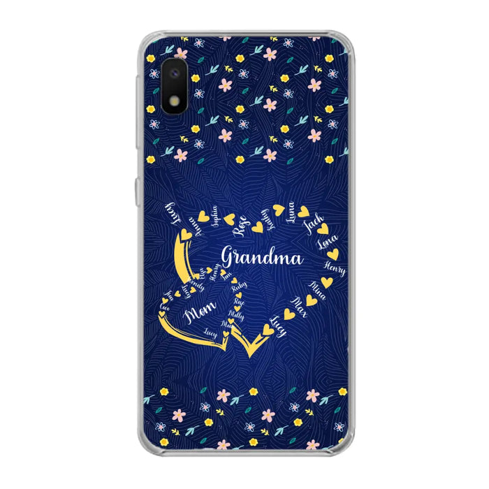 Custom Personalized Grandma Mom Phone Case - Gift Idea For Mother's Day - Upto 12 Kids - Case For iPhone And Samsung