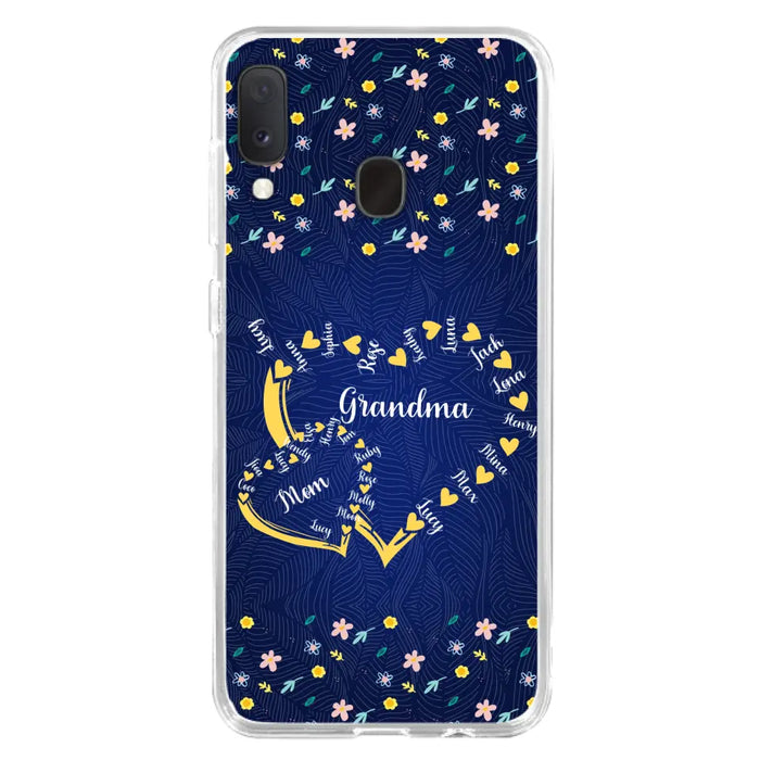 Custom Personalized Grandma Mom Phone Case - Gift Idea For Mother's Day - Upto 12 Kids - Case For iPhone And Samsung