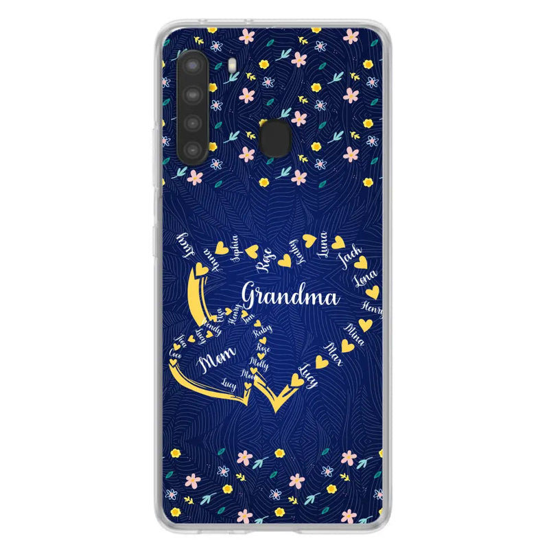 Personalized Grandma Mom Phone Case - Gift Idea For Mother's Day - Up to 12 Kids - Case For iPhone And Samsung