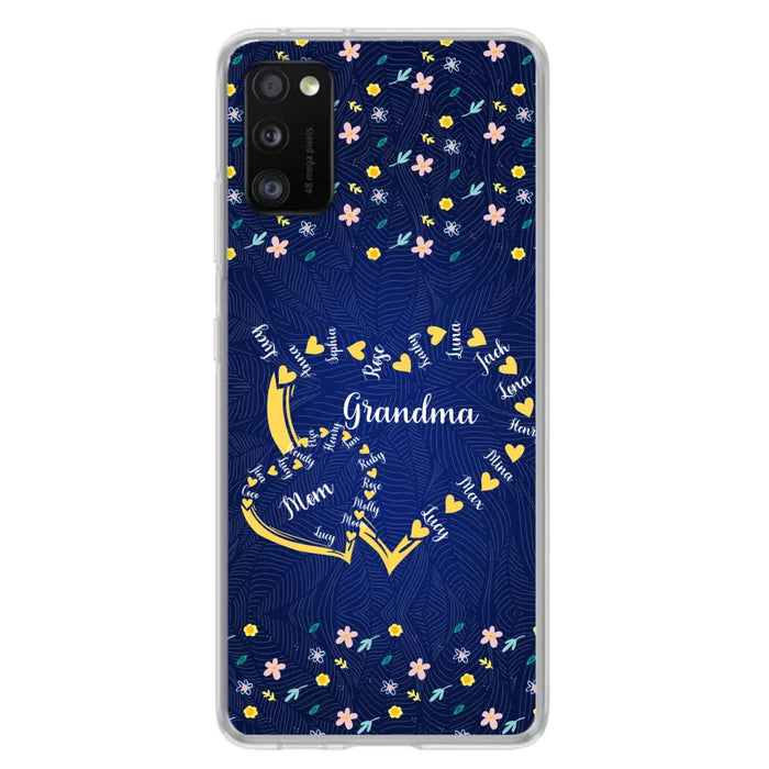 Custom Personalized Grandma Mom Phone Case - Gift Idea For Mother's Day - Upto 12 Kids - Case For iPhone And Samsung