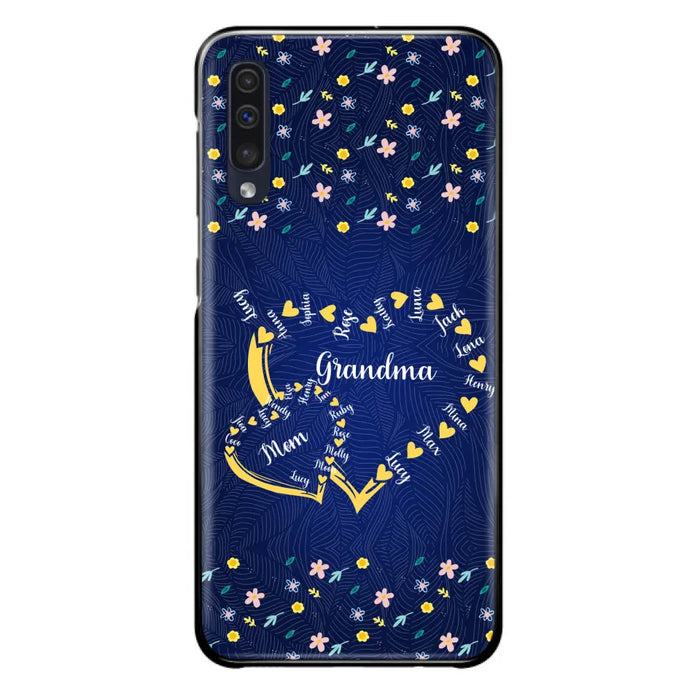 Custom Personalized Grandma Mom Phone Case - Gift Idea For Mother's Day - Upto 12 Kids - Case For iPhone And Samsung