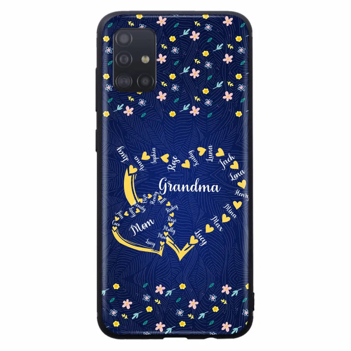 Custom Personalized Grandma Mom Phone Case - Gift Idea For Mother's Day - Upto 12 Kids - Case For iPhone And Samsung