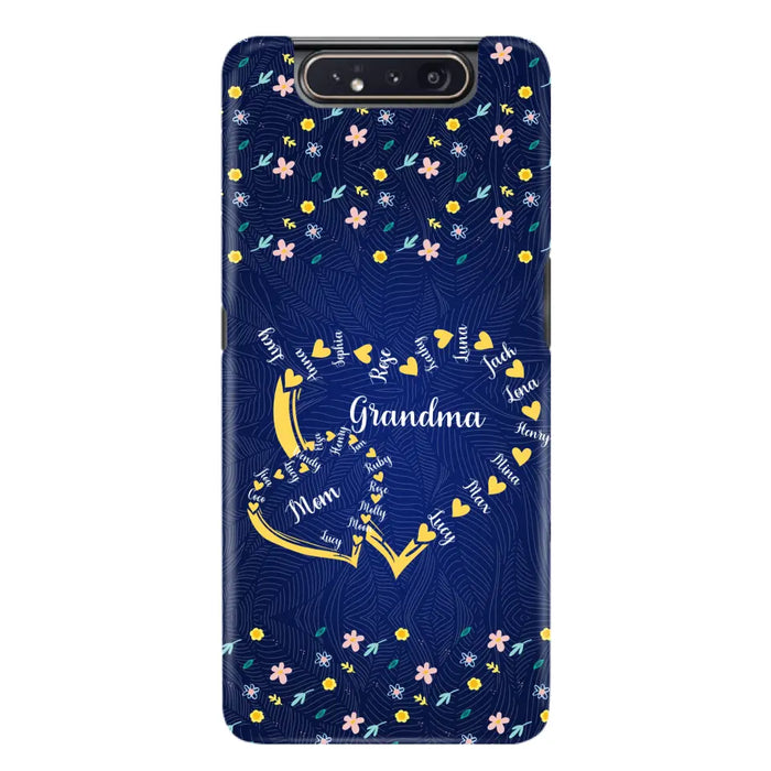 Custom Personalized Grandma Mom Phone Case - Gift Idea For Mother's Day - Upto 12 Kids - Case For iPhone And Samsung