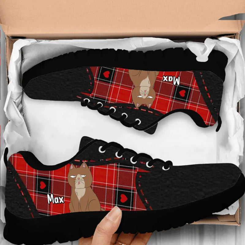 Personalized Cat Sneakers - Up to 4 Cats - Gift Idea for Cat Lovers