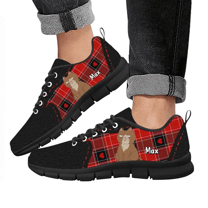 Personalized Cat Sneakers - Up to 4 Cats - Gift Idea for Cat Lovers