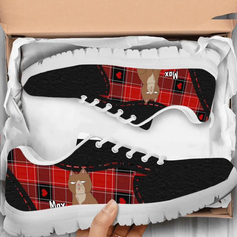 Personalized Cat Sneakers - Up to 4 Cats - Gift Idea for Cat Lovers
