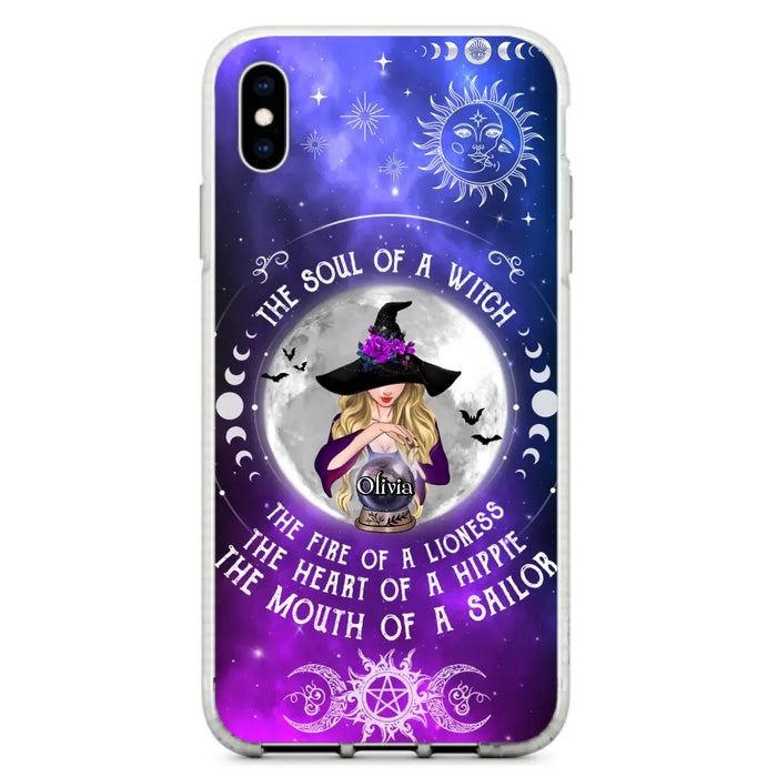 Personalized Witch Phone Case - Halloween Gift Idea For Witch Lovers - The Soul Of A Witch - Case For iPhone/Samsung