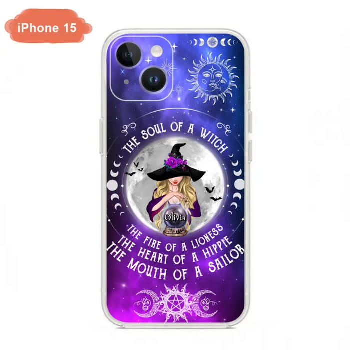 Personalized Witch Phone Case - Halloween Gift Idea For Witch Lovers - The Soul Of A Witch - Case For iPhone/Samsung